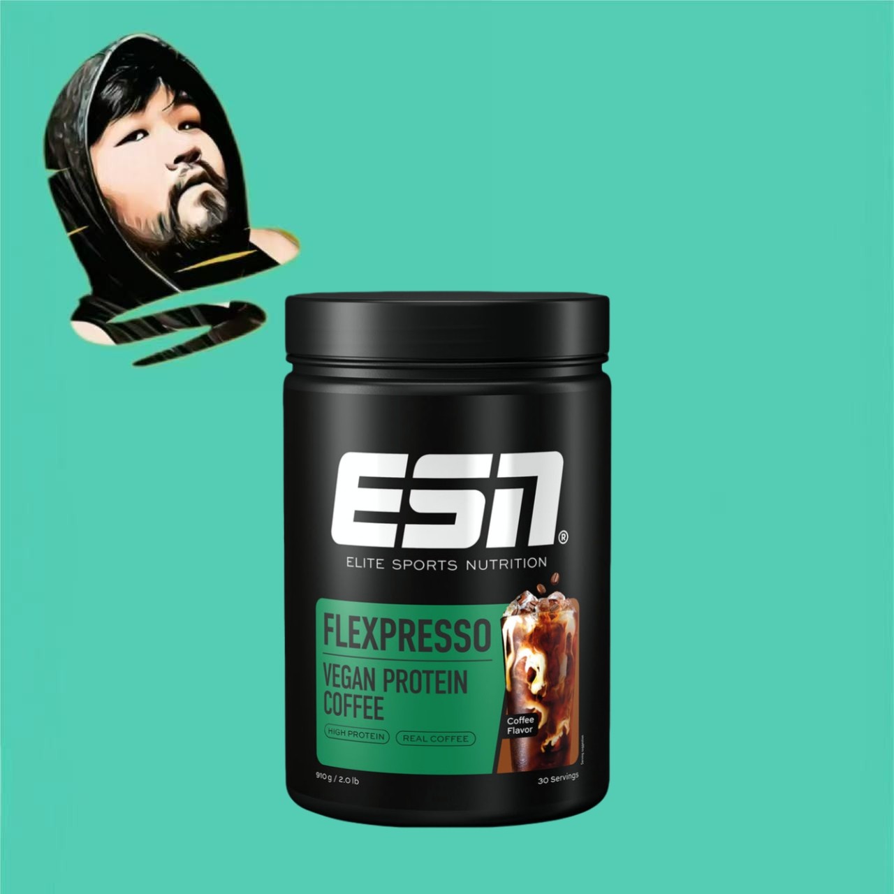德国直邮【全场满300包邮】ESN纯素设计咖啡蛋白粉910g
