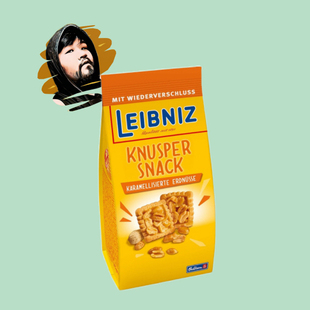 德国直邮【全场满300包邮】Leibniz莱布尼茨酥脆焦糖花生饼干175g