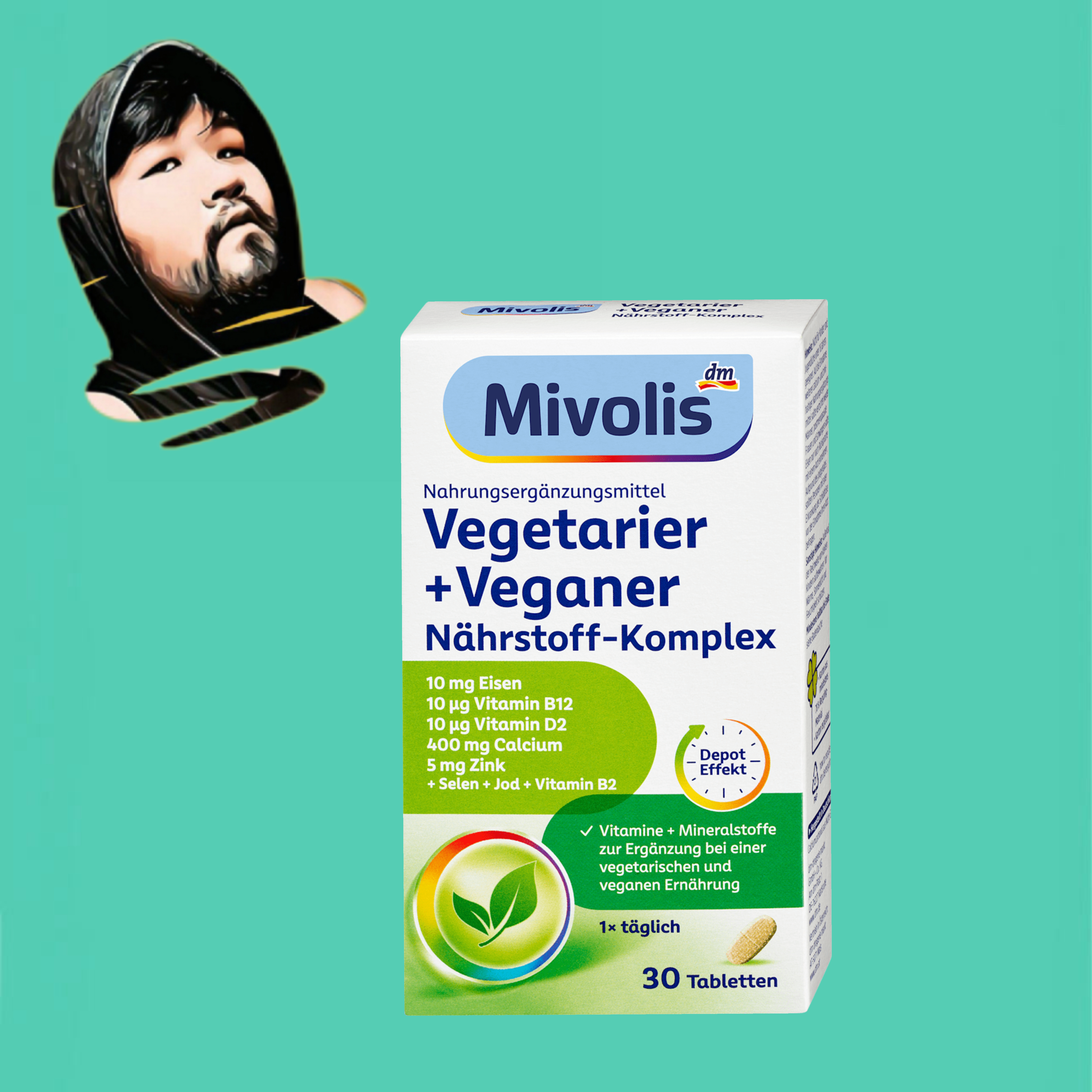 德国代购【全场满300包邮】Mivolis素食者复合维生素30片装