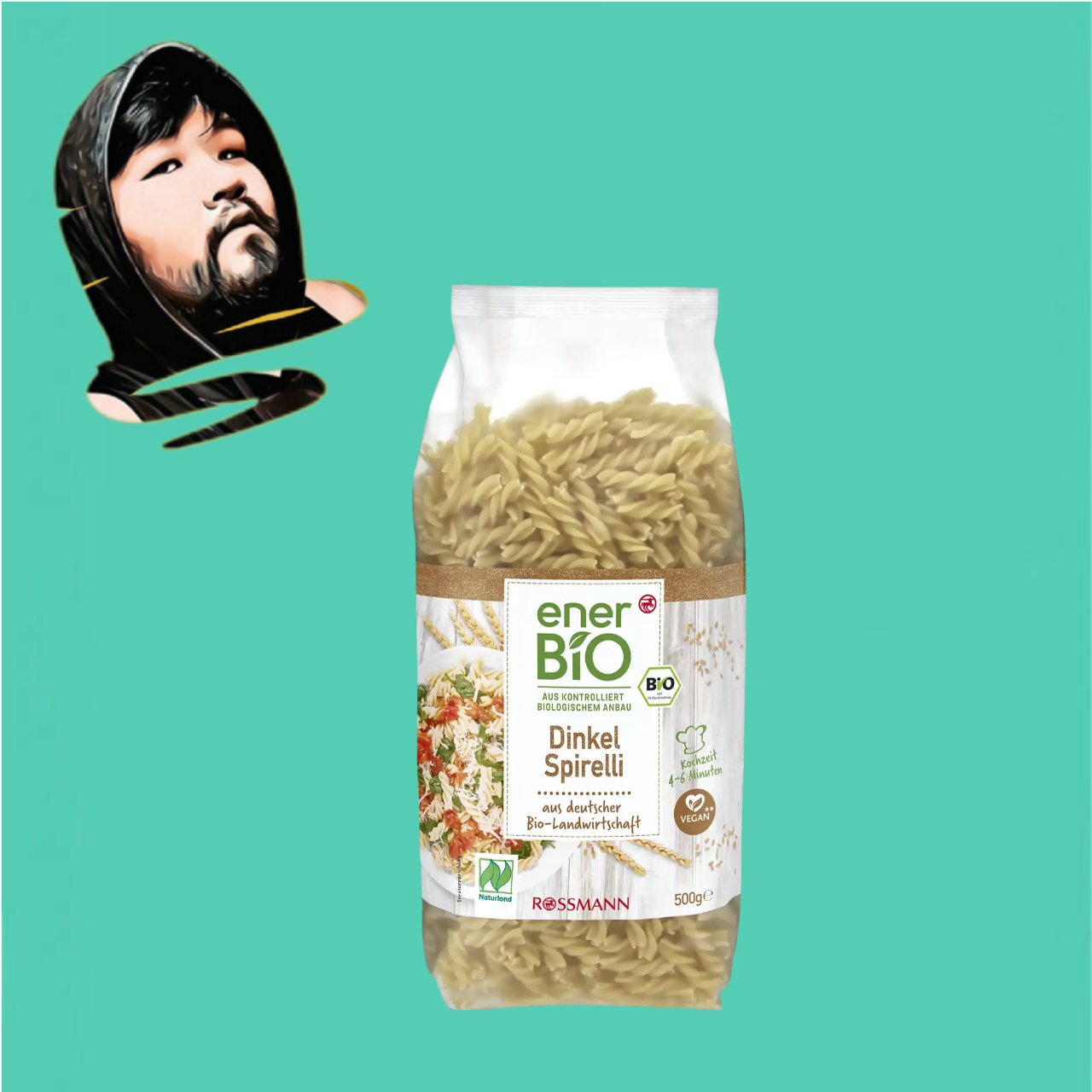 德国直邮【全场满300包邮】ener Bio有机斯佩尔特螺旋意面500g