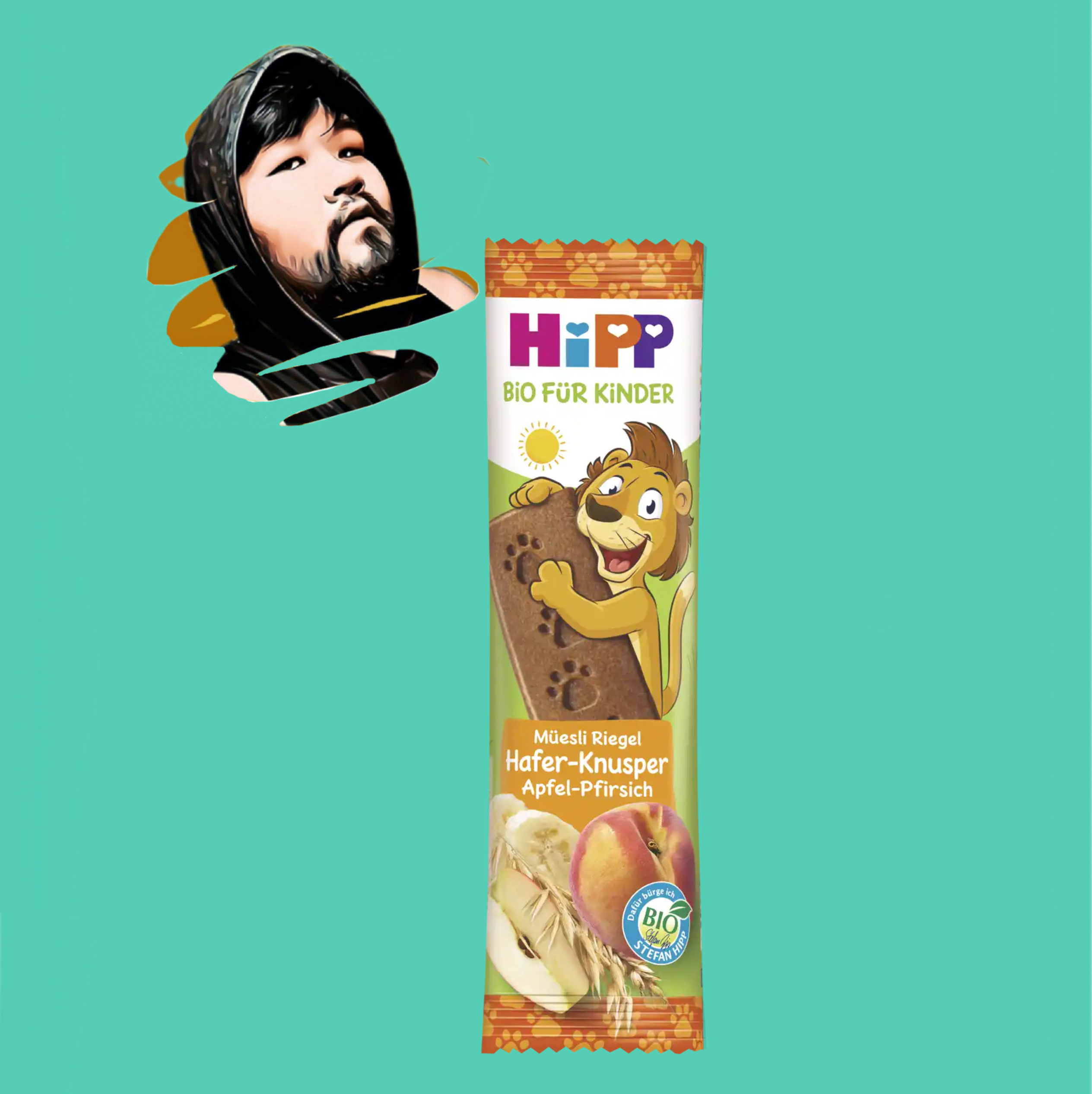 德国直邮满300包邮hipp喜宝1岁+有机苹果桃子燕麦饼干20g