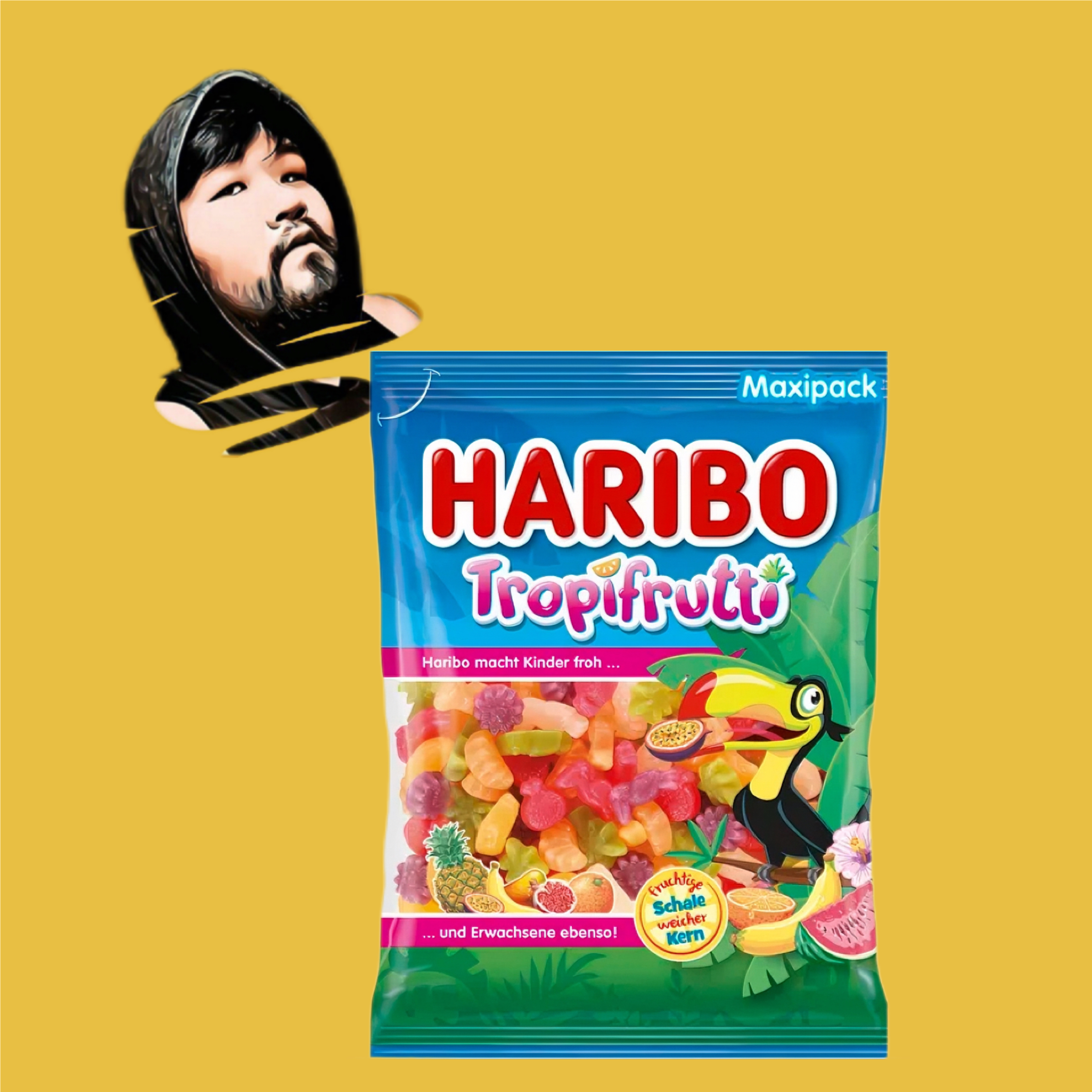 德国直邮【这个系列5件包邮】haribo热带水果橡皮糖1000g