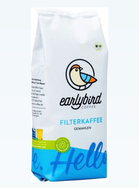 德国直邮【全场300包邮】earlybird coffee有机过滤研磨咖啡250g