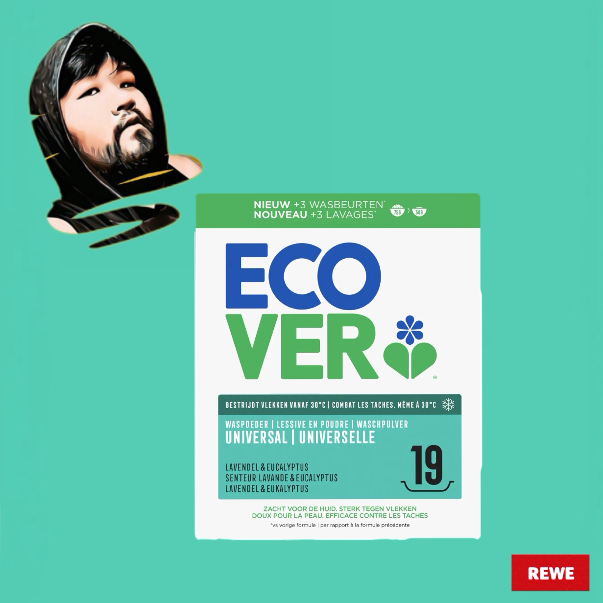 德国直邮【全场满300包邮】Ecover桉树洗衣粉950g