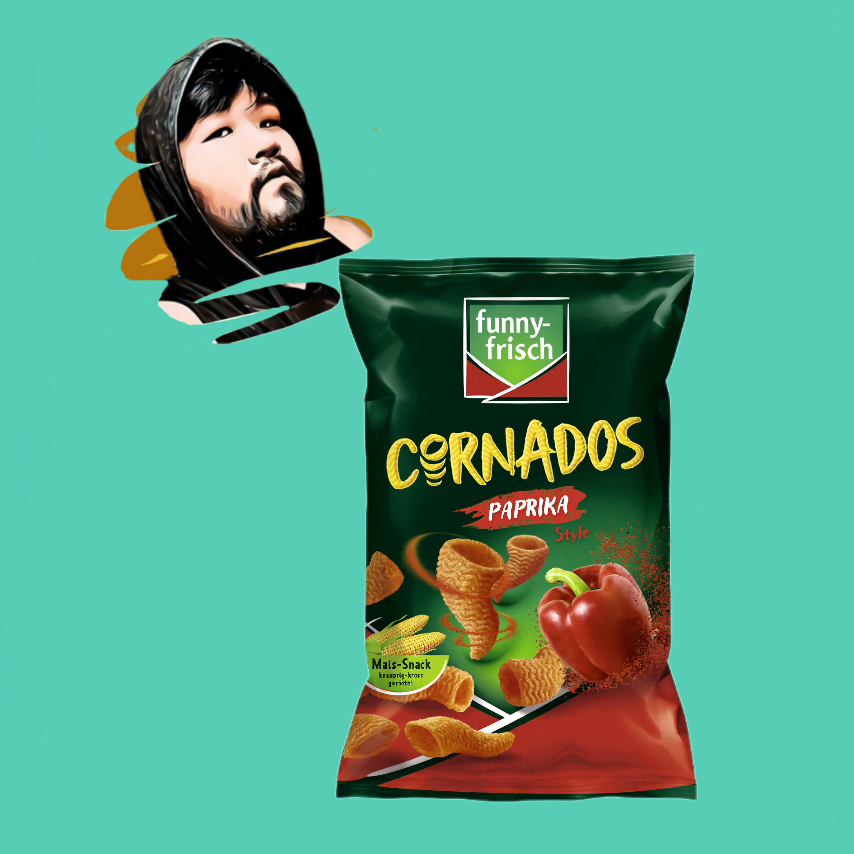 德国直邮【全场满300包邮】funny frisch玉米角甜椒口味80g