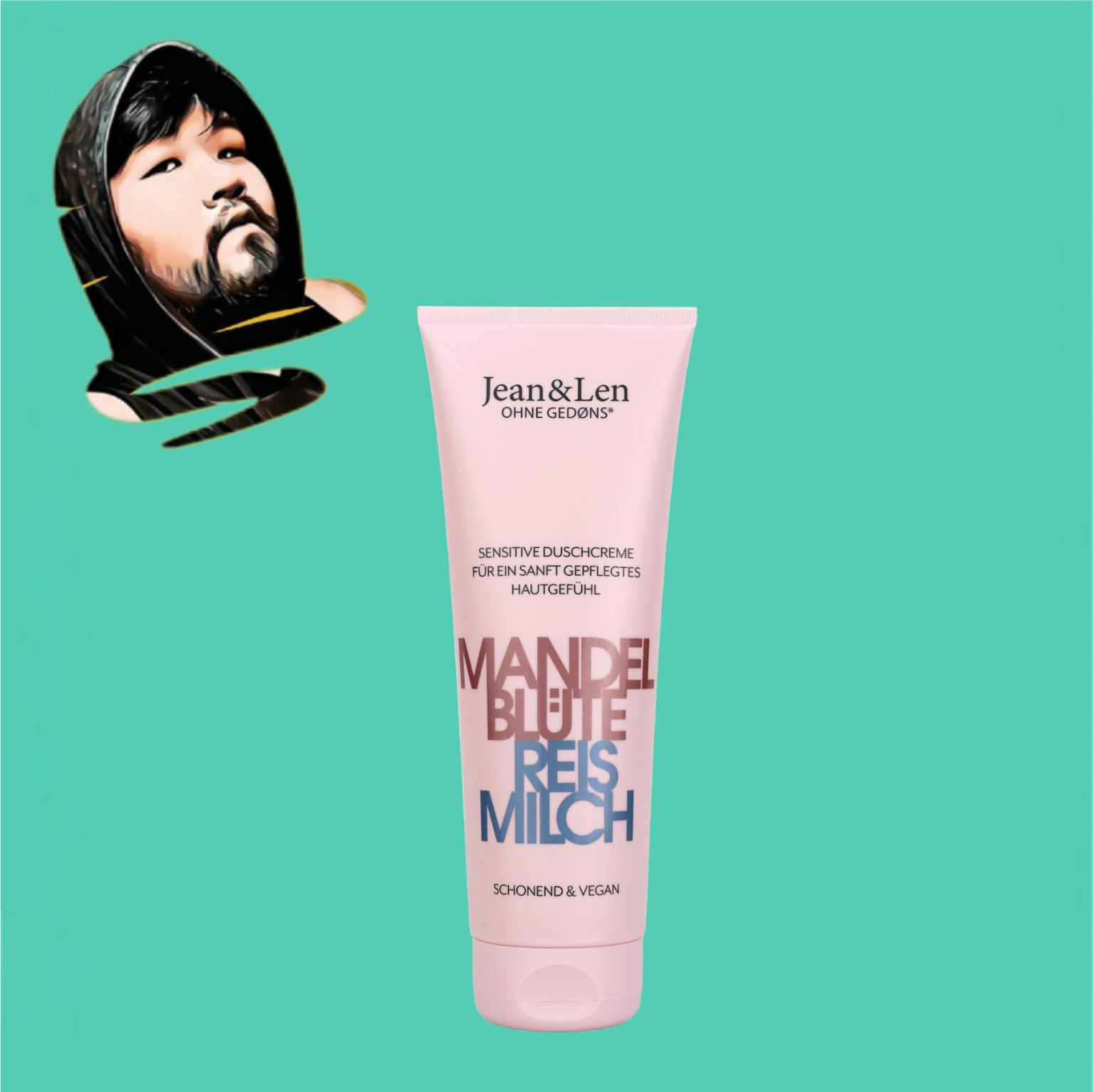 德国直邮【全场满300包邮】Jean&Len米乳杏仁花沐浴露250ml