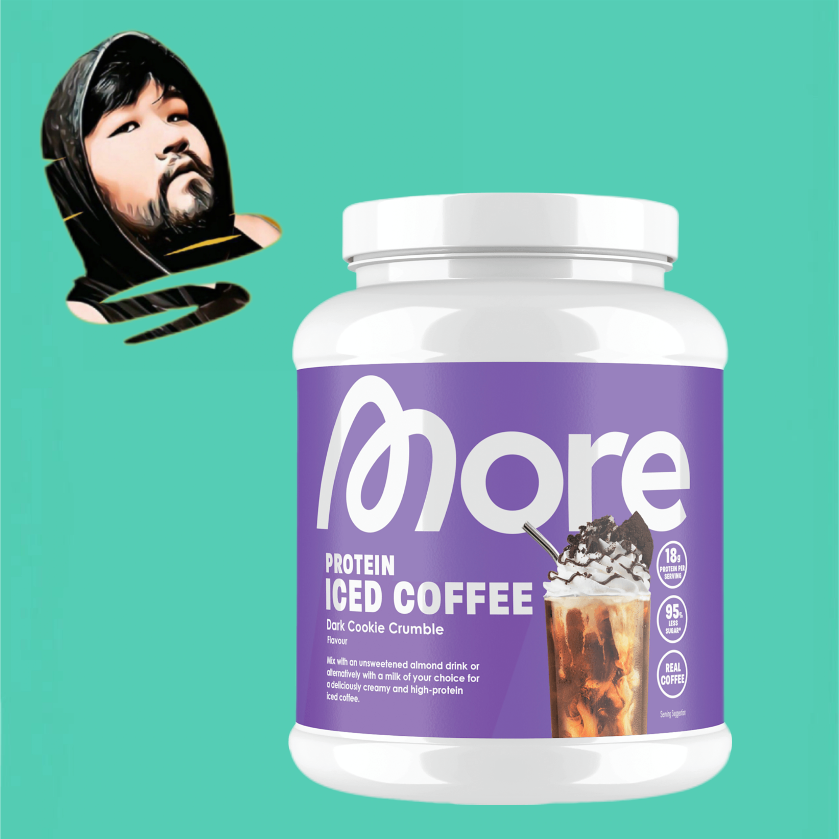 德国直邮300包邮More Nutrition蛋白粉巧克力曲奇冰咖啡口味500g