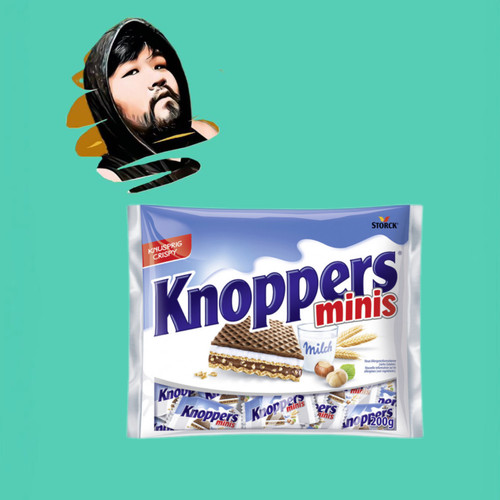 德国直邮【全场300包邮】Knoppers牛奶巧克力榛子华夫迷你装200g