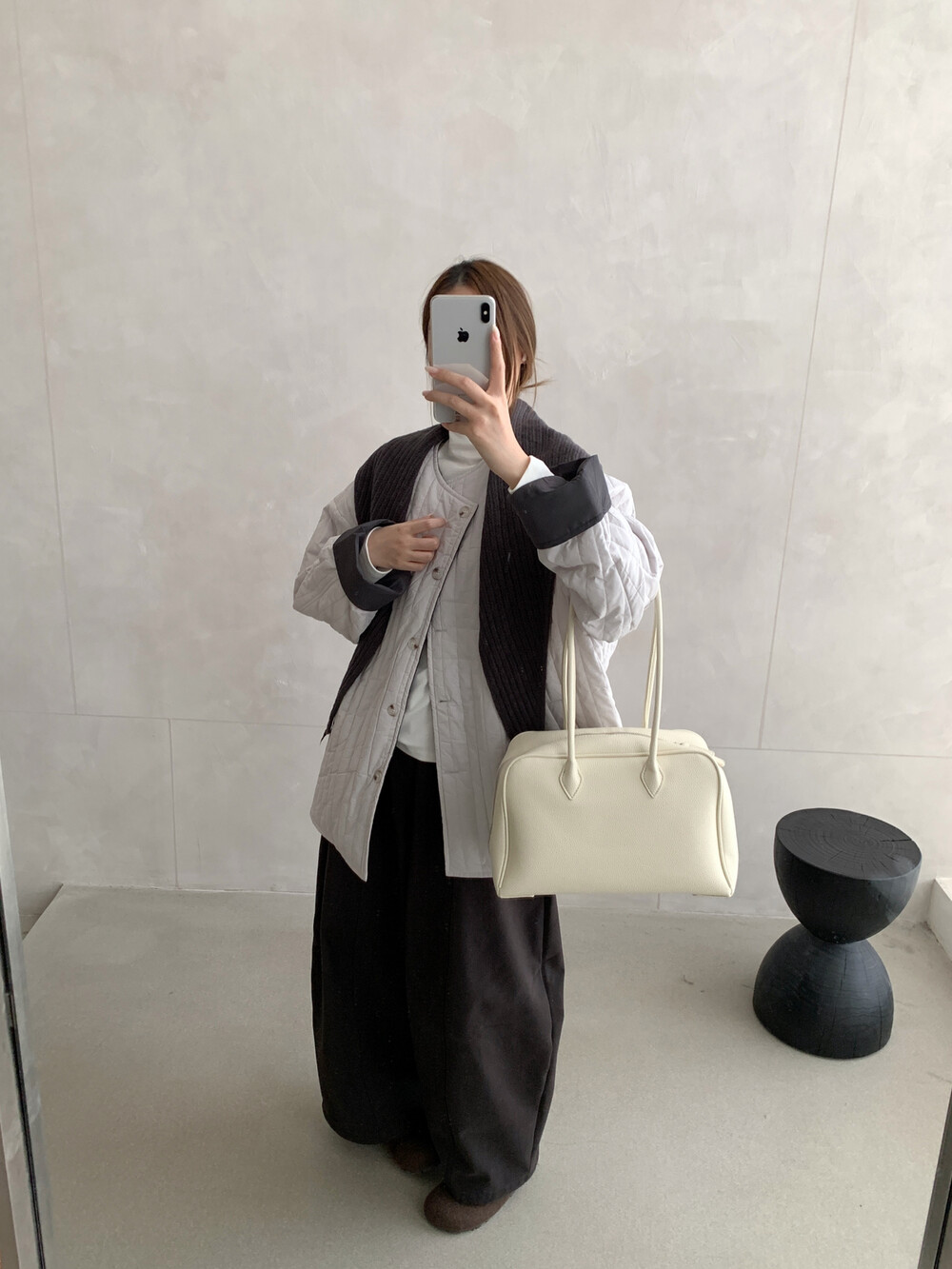 (配披肩)  83330#  韩系带披肩中长款拼接袖棉服保暖棉服外套