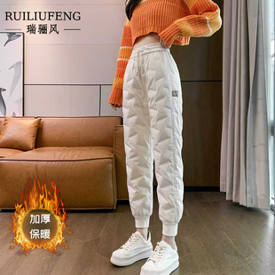 哈尔滨零下40度加厚保暖鸭绒防寒裤 冬季 新款 女外穿2025冬季 羽绒裤