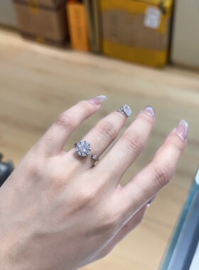 s925纯银时来运转戒指开口可调节小众设计感高级轻奢生日礼物