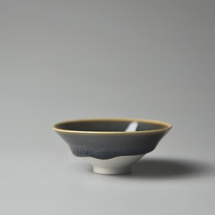 煮雪定瓷定州曲阳色釉全手黑定窑变茶器斗笠杯孤品盖碗定窑珍品