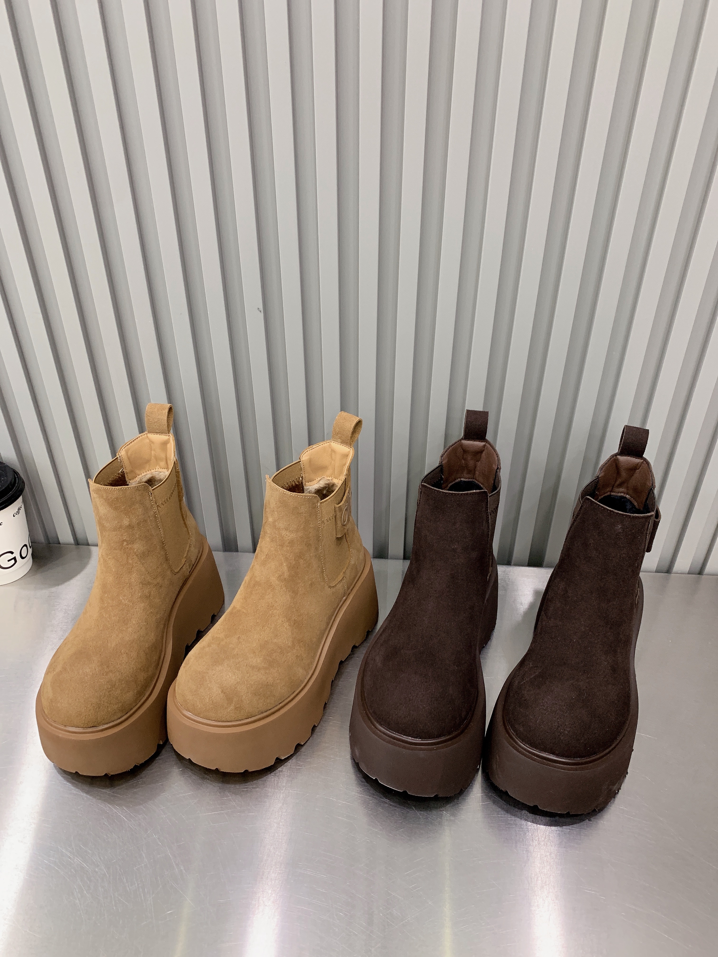 厚底马丁靴女2025年新款冬季加绒保暖棉鞋小个子增高短筒靴马丁靴