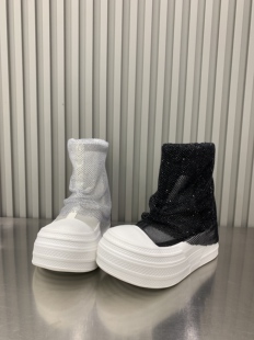 厚底马丁靴女2026春夏新款真皮小个子增高百搭网纱短靴松糕面包靴