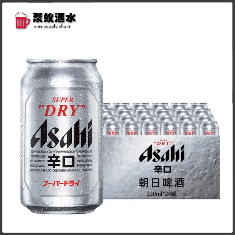 Asahi朝日 超爽日式罐装啤酒 日料店 爽口好喝330ml 500ml 24罐装