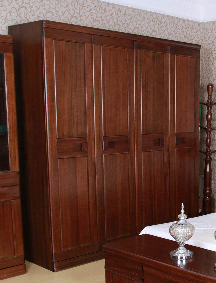 上海 品牌 全柚木 家具 中式 实木 平拉门 大橱 衣柜 衣橱 u4型