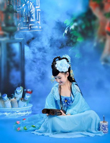 bjd可儿娃娃用拍照背景布手办粘土布景古装风玩偶娃娃场景布y5223