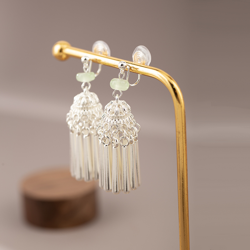 仿苗流苏民族风蚊香盘耳夹