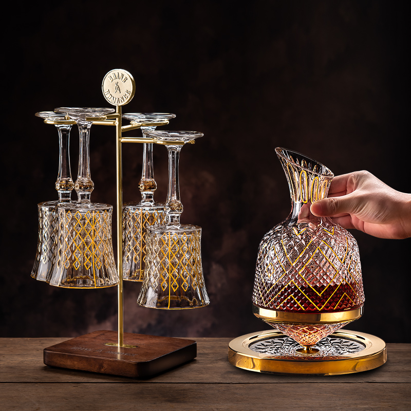 描金红酒杯套装家用葡萄酒具