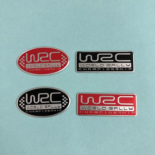 WRC拉力赛装饰车标3D立体金属贴
