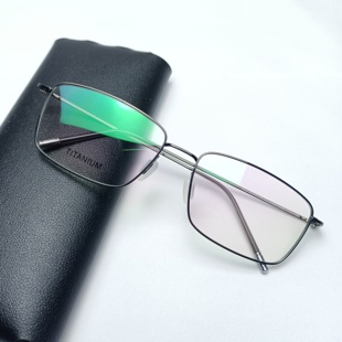 150mm男款大框商务纯钛眼镜框架超轻7.1g不含镜片太阳穴位置155宽