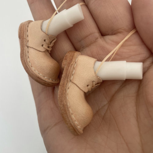 blythe小布ob24德比大头皮鞋复古做旧马丁皮靴小丑鞋低帮手工手作