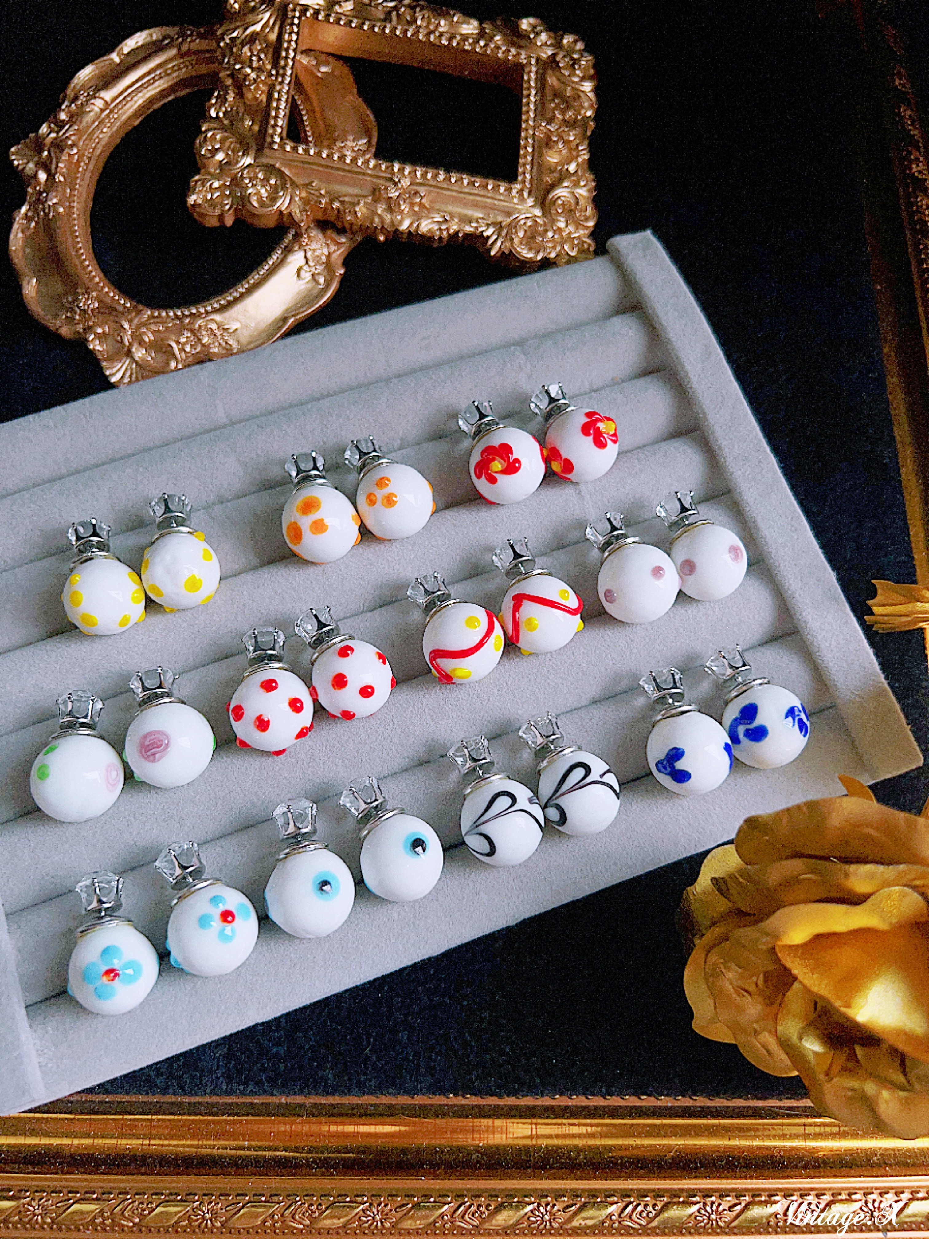 蛋糕琉璃童趣耳钉多巴胺配饰