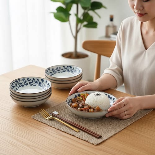 8英寸深盘陶瓷菜盘饭盘餐盘