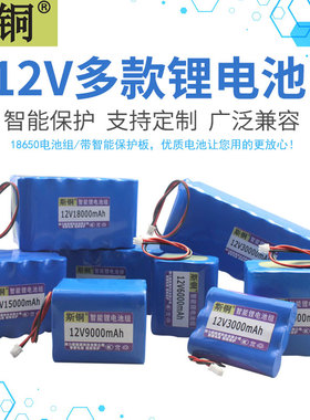 12V锂电池组18650三串列多并太阳能LED灯音响11.1/12.6V充电定制