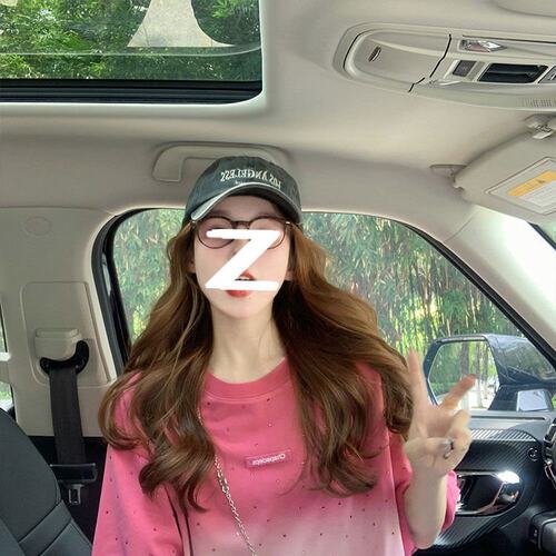 220g纯棉  后包边 粉色渐变短袖t恤女重工烫钻美式潮牌宽松