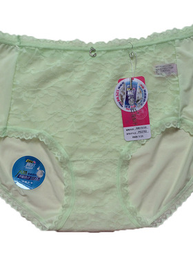 laraine/花仙子2762高腰平脚170/100冰丝网纱性感 速干女士内裤