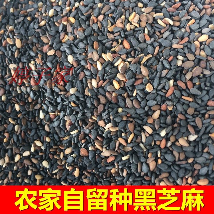 山西农家自种黑芝麻花色未加工图片