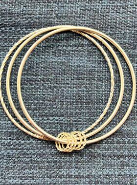 度银三生三世精美手镯圈口约60mm