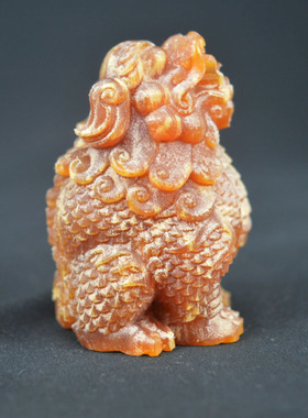 北沉香琥珀原木块貔貅蟾蜍