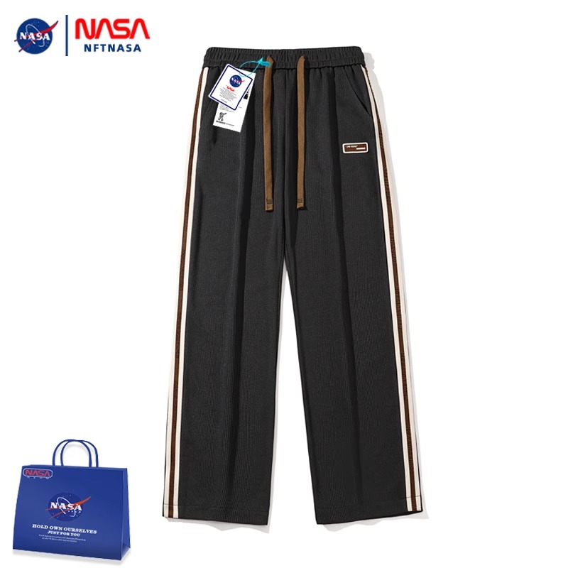 联名美式条纹裤子男秋季运动裤