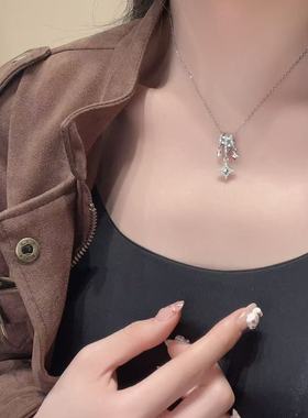 超闪锆石星星吊坠项链精致高级感小众锁骨链时尚轻奢秋冬新款配饰