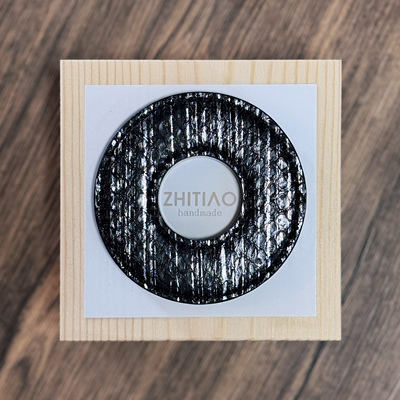 纸条手作 手工蛇皮竹刀锷 竹剑刀锷 剑道刀镡TSUBA