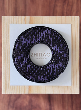 纸条手作 手工蛇皮竹刀锷 竹剑刀锷 剑道刀镡TSUBA