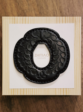 纸条手作 手工牛皮木刀锷 木刀刀锷 剑道刀镡TSUBA 隐秘之境