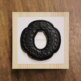 纸条手作 手工牛皮木刀锷 木刀刀锷 剑道刀镡TSUBA 隐秘之境
