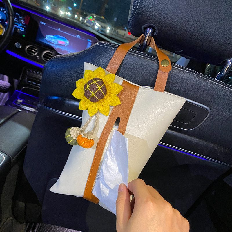 速发车载纸巾盒袋车用创意挂式汽车挂车盒套纸内车上收纳抽袋可爱