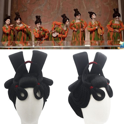 汉服假发唐制春晚唐宫夜宴假发包演出影视影楼古风造型一体式发包