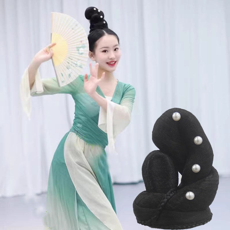 绿萝裙剧目舞演出服古典舞醉清波飘逸套装舞蹈假发包头饰中国舞
