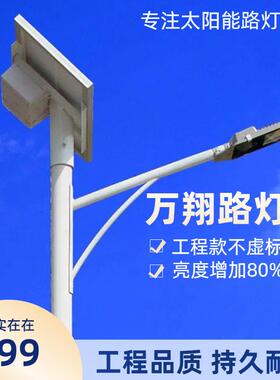 太阳能照明路灯5米6米8米户外爆亮太阳能灯新农村工程款led路灯