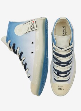 果冻水晶底匡威1970S七夕情人节限定蓝渐变鸳鸯高帮帆布鞋A03747C