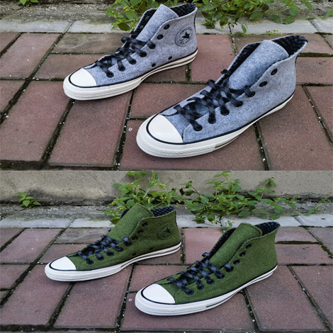 匡威保暖男女系带毛呢面料休闲鞋