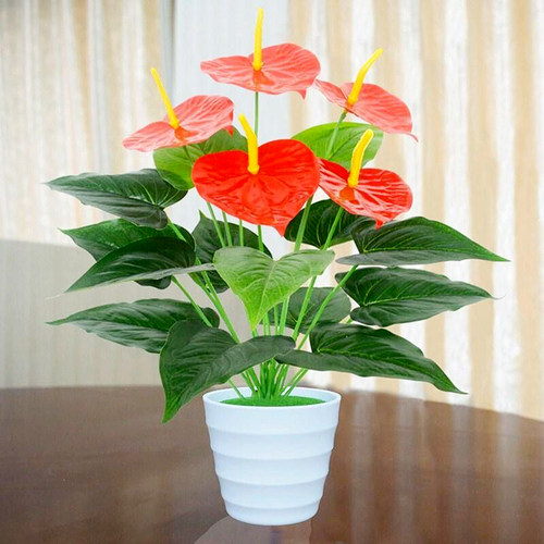 红掌仿真植物假花塑料绿萝盆栽