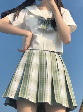 原创正版白无本关西襟夏季短袖衬衫水手服jk制服套装全套