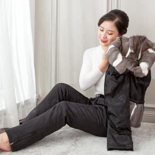 保暖裘皮高腰东北皮裤 冬季 子女中老年内穿加绒貂皮棉裤 皮毛一体裤