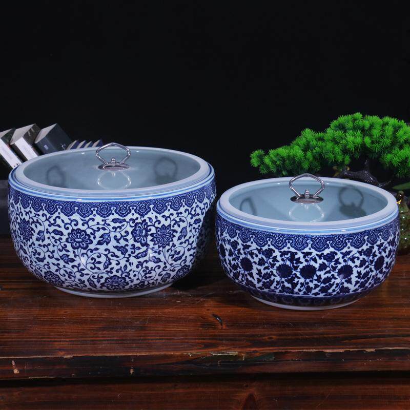 景德镇陶瓷带盖超市陈列专用酱菜缸商用展示泡菜咸菜调料储物罐子